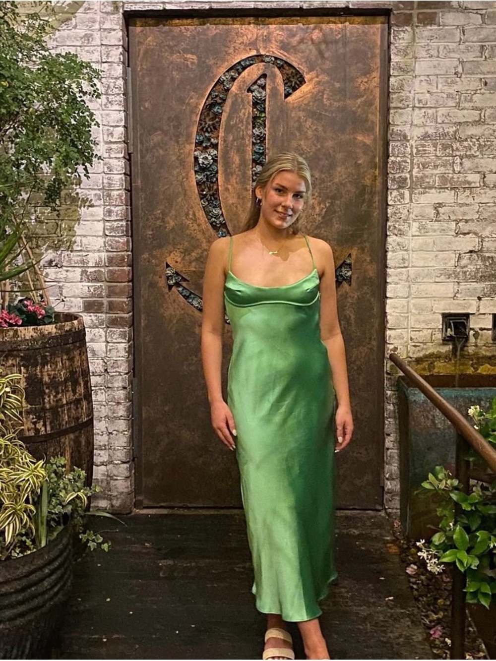 Zara Satin Slip Maxi Dress